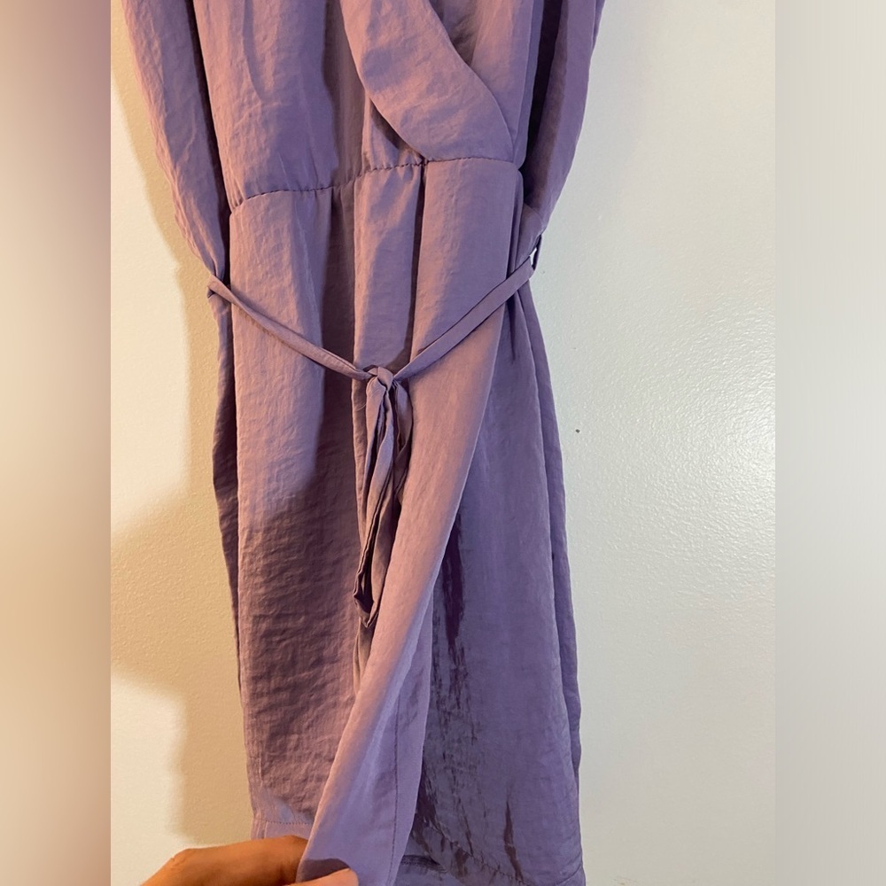 Luna, soft purple, spaghetti strap, wedding elegance, light, flowy dress. - Picture 5 of 7